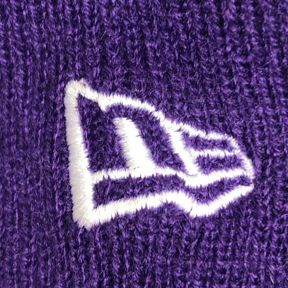 Vintage New Era Los Angeles Lakers Logo Embroidered NBA Beanie Knit Hat LA Cap - Picture 4 of 9